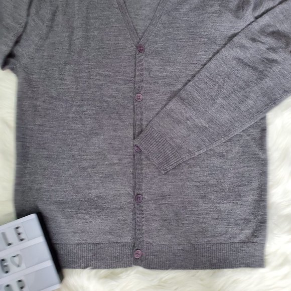 Men's Pierre Cardin Cardigan/Heather Gray/Size M - Picture 10 of 11